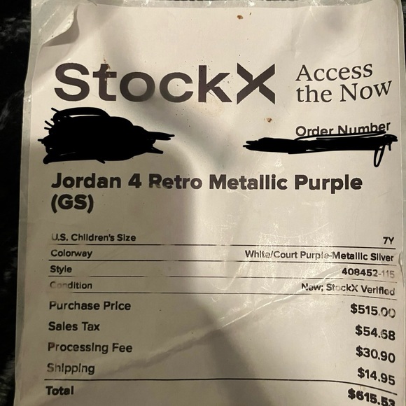 Jordan 4 Purple Metallic - Picture 8 of 8